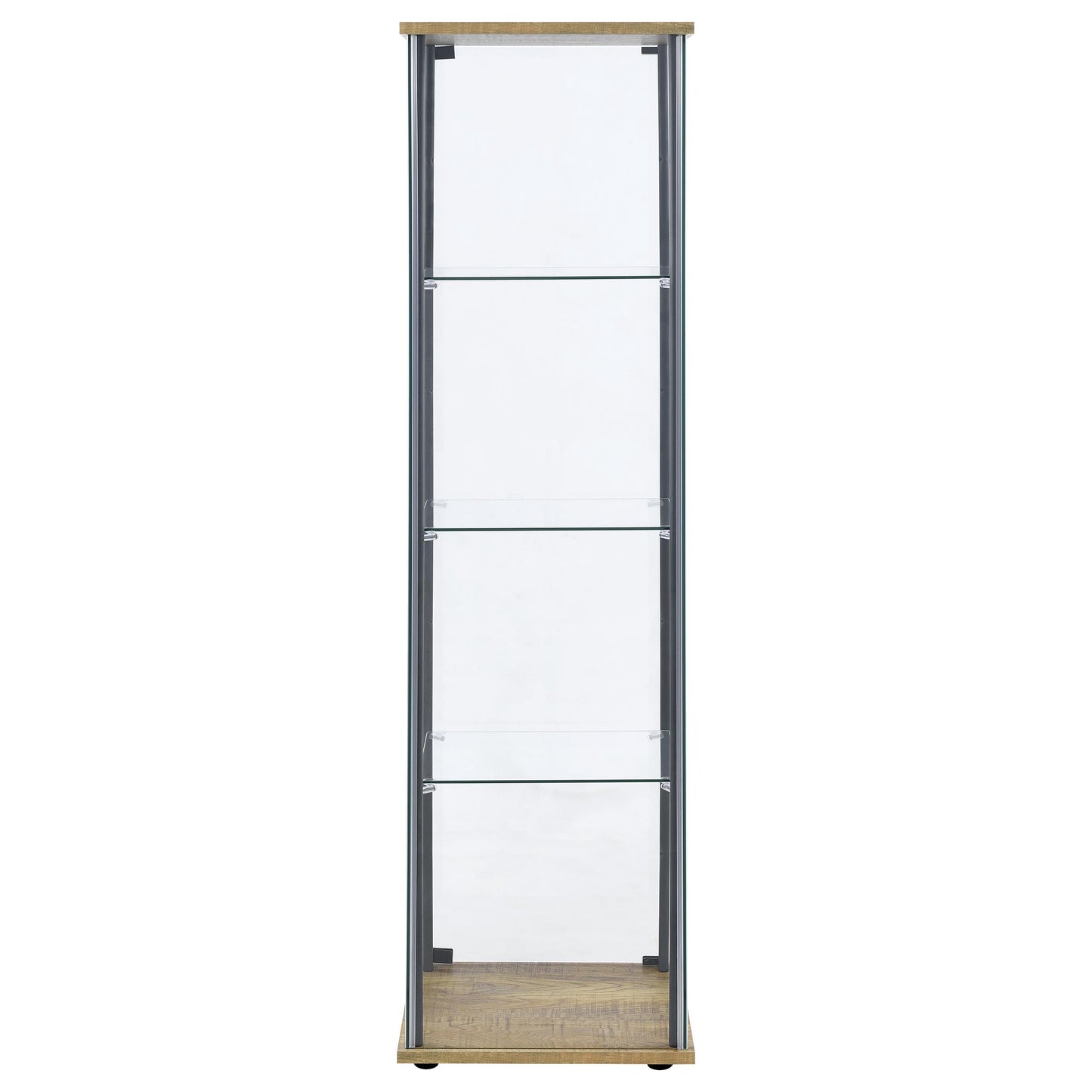 Bellatrix 3-shelf Clear Glass Curio Cabinet Mango