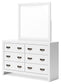 Binterglen Full Panel Bed with Mirrored Dresser and Nightstand