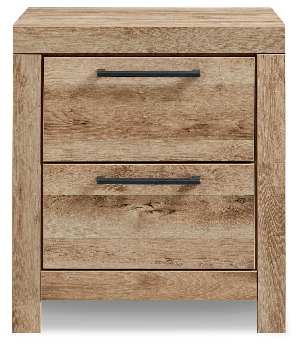Hyanna Queen Panel Storage Bed with 1 Under Bed Storage Drawer, Dresser, Mirror and Nightstand