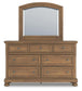 Feddinger California King Storage Sleigh Bed with Mirrored Dresser and Nightstand