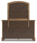 Feddinger California King Panel Bed with Mirrored Dresser, Chest and Nightstand