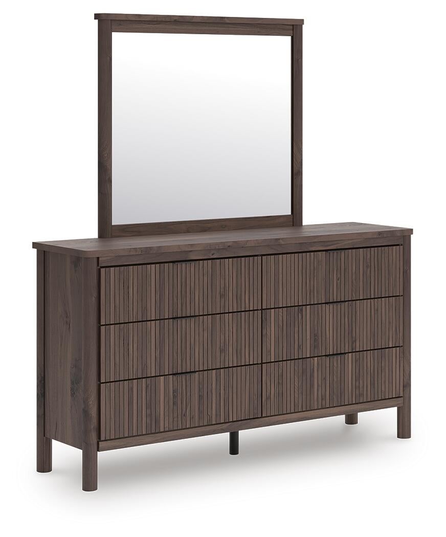 Pamytta Twin Panel Bed, Dresser and Mirror