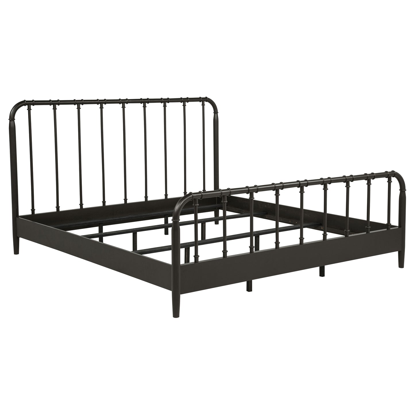 Rocco All Wood Water Pipe Open Frame Eastern King Bed Dark Bronze