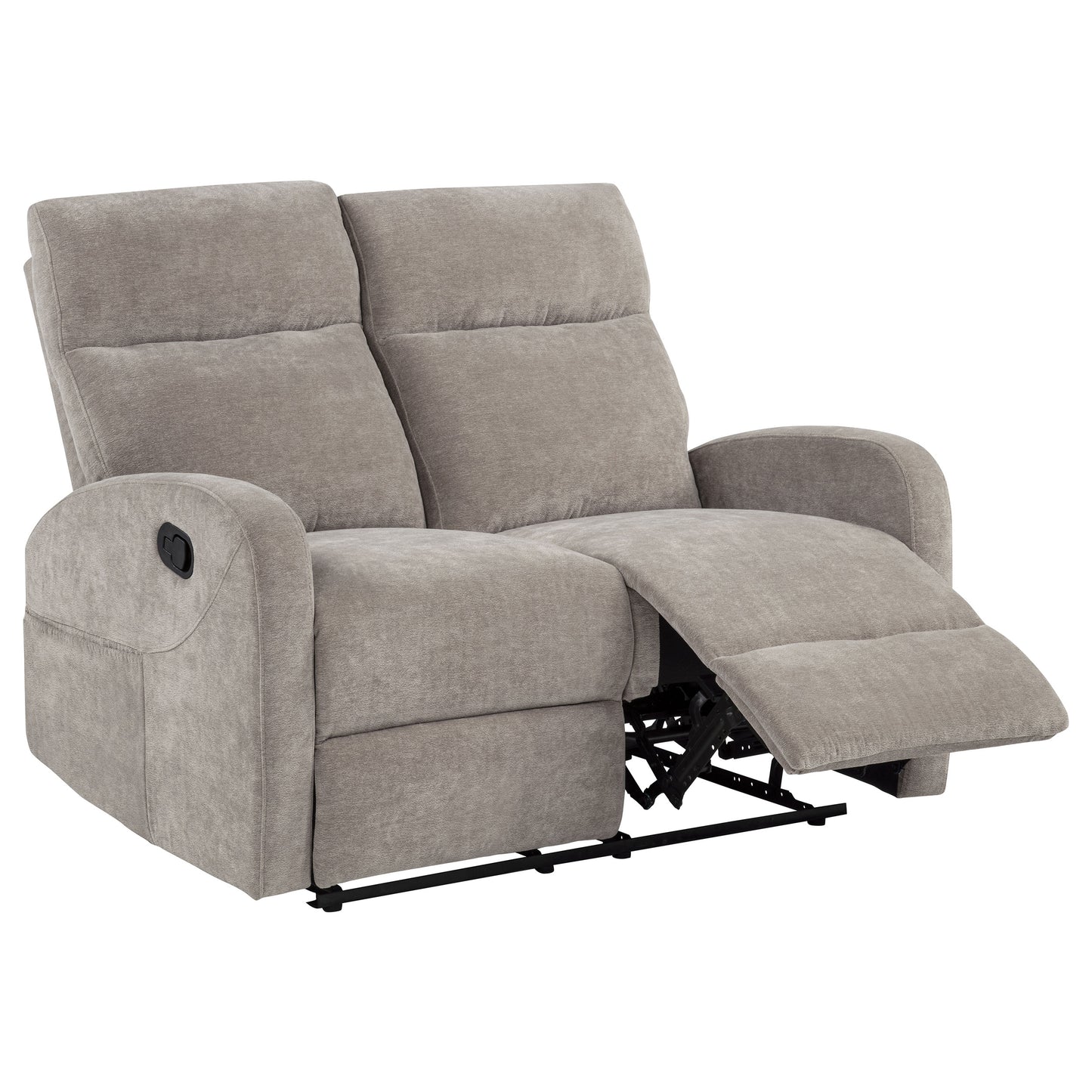 Hamilton Chenille Upholstered Manual Reclining Loveseat Sand