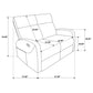 Hamilton 2-piece Chenille Manual Reclining Sofa Set Charcoal Grey