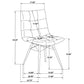 Aiken Faux Leather Upholstered Dining Side Chair Saddle Brown (Set of 4)