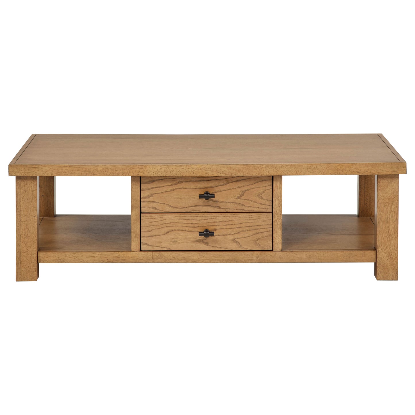 Beasley 2-Piece Wood Coffee Table Set Golden Oak